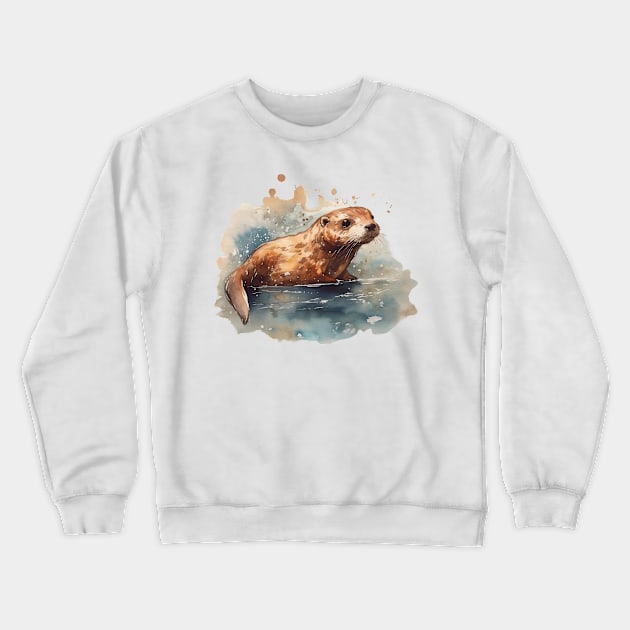 Wondering Otter Crewneck Sweatshirt by Young Inexperienced 